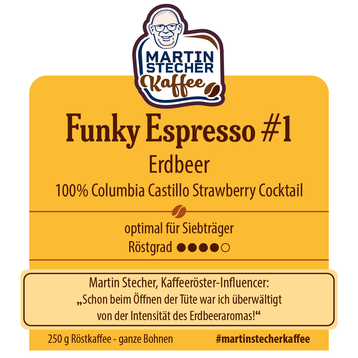 Funky Espresso #1: Columbia Castillo Strawberry Cocktail
