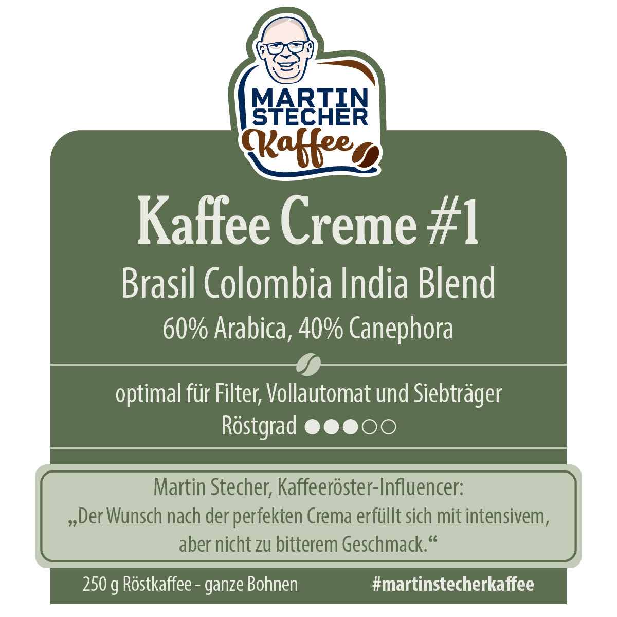 Creme #1: Brazil Columbia India Blend